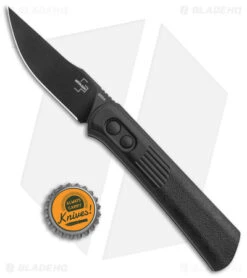 Boker Lundquist Alluvial Automatic Knife Black (3" Black) -Bladehq Store Boker Lundquist Alluvial Auto Black Aluminum Black BHQ 125068 jr bottlecap