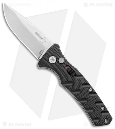 Boker Mini Strike Automatic Knife Black Aluminum (2.6" Stonewash D2) 1 Boker Mini Strike Automatic Knife Black Aluminum (2.6" Stonewash D2)