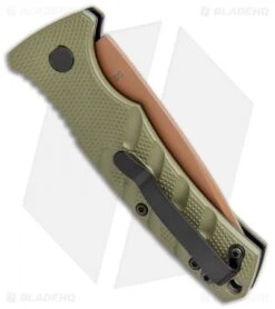 Boker Mini Strike Desert Warrior Automatic Knife (2.6" Copper D2) -Bladehq Store Boker Mini Strike Auto OD Green Copper 01BO438NSOI BHQ 99631 jr side