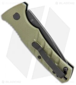 Boker Mini Strike Automatic Knife OD Green Aluminum (2.6" Smokewash D2) 6 Boker Mini Strike Automatic Knife OD Green Aluminum (2.6" Smokewash D2) -Bladehq Store Boker Mini Strike Auto OD Green Smokewash 01BO437NSOI BHQ 99630 jr side
