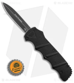 Boker Plus Kalashnikov Dagger OTF Automatic Knife Black Aluminum (3.5" Black SW) -Bladehq Store Boker Plus Kalashinov Dagger OTF Automatic Knife Black Aluminium 3in Black SW BHQ 126000 td size