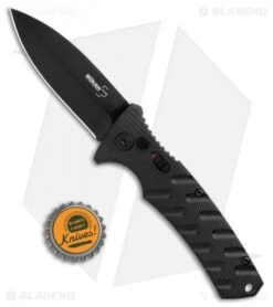 Boker Plus Strike Dagger Automatic Knife Black (3.25" Black D2) -Bladehq Store Boker Plus Strike Dagger Auto Black Black 01BO428NSOI BHQ 97035 jr bottlecap