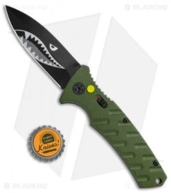 Boker Warhawk Strike Dagger Automatic Knife Black (3.25" Black D2) -Bladehq Store Boker Plus Warhawk Strike Dagger Auto Green Black BHQ 113922 jr bottlecap