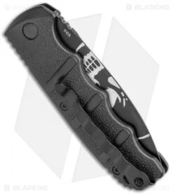 Boker Skull Kalashnikov Dagger Automatic Knife (3.25" Black D2) 11 Boker Skull Kalashnikov Dagger Automatic Knife (3.25" Black D2) -Bladehq Store Boker Skull Kalashnikov Dagger Auto Black D2 BHQ 48870 jr side