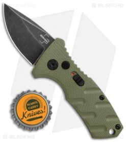 Boker Stubby Strike CA Legal Automatic Knife OD Green (1.9" Smokewash D2) -Bladehq Store Boker Stubby Strike CA Legal Auto OD Green Smokewash 01BO442NSOI BHQ 99648 jr bottlecap