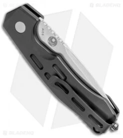 Boker Thunder Storm Automatic Knife Black (2.875" Satin AUS-8) -Bladehq Store Boker Thunder Storm Auto Black Satin BHQ 110585 jr side