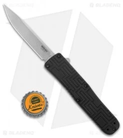 Boker USA OTF Automatic Knife Black Aluminum (3.5" Stonewash) -Bladehq Store Boker USA OTF Auto Black Aluminum SW 06EX260 BHQ 94101 jr bottlecap