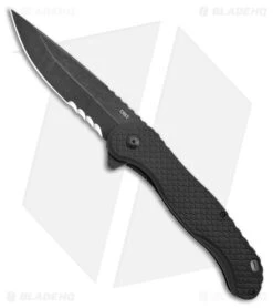 CRKT Antonio Rodriquez Taco Viper Liner Lock Black W/ Veff Serrations (3" Black)