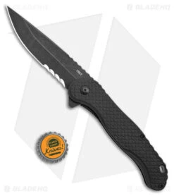 CRKT Antonio Rodriquez Taco Viper Liner Lock Black W/ Veff Serrations (3" Black) -Bladehq Store CRKT Antonio Rodriquez Taco Viper LL Black Veff Serrations Black BHQ 178675 jr bottlecap