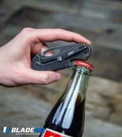 CRKT Bev-Edge Flipper Knife W/ Bottle Opener Black (2.5" Black Stonewash) 4635 -Bladehq Store CRKT Bev Edge Flipper Knife w Bottle Opener Black Black Stonewash 4635 BHQ 92320 kp coke bottle web