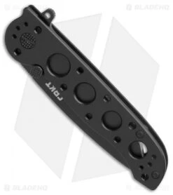 CRKT Carson M16-02KS Tanto Frame Lock Flipper Knife (3.05" Black) -Bladehq Store CRKT Carson M16 02KS Tanto black BHQ 76687 er spine