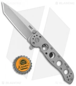 CRKT M16-02SS Stainless Steel Frame Lock Knife Tanto (3" Bead Blast) -Bladehq Store CRKT Carson M16 02SS SS BB FL Satin BHQ 138965 jr bottlecap
