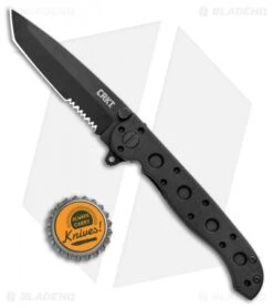 CRKT Carson M16-10KZ Tanto Flipper Knife Black GFN (3" Black Serr) -Bladehq Store CRKT Carson M16 10KZ Tanto Balck GFN Black Serr BHQ 3813 jr bottlecap