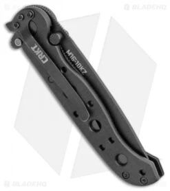 CRKT Carson M16-10KZ Tanto Flipper Knife Black GFN (3" Black Serr) -Bladehq Store CRKT Carson M16 10KZ Tanto Balck GFN Black Serr BHQ 3813 jr side