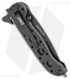 CRKT Carson M16-12ZLEK Tanto Flipper Knife Zytel (3" Black Serr) -Bladehq Store CRKT Carson M16 12ZLEK Tanto Zytel Black Serr BHQ 9882 jr side