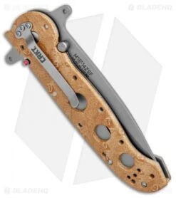CRKT Carson M16-14ZSF Tanto Flipper Knife Desert Tan (3.875" Bead Blast Serr) -Bladehq Store CRKT Carson M16 14ZSF Tanto Desert Tan BB Serr BHQ 7950 jr side