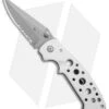 CRKT Crawford Kasper Professional Liner Lock Knife Silver (3.75" Gray Serr) 7728