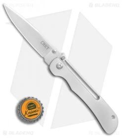 CRKT Crawford Offbeat Lockback Knife Stainless Steel (3.52" Satin) 7730 -Bladehq Store CRKT Crawford Offbeat stainless steel satin BHQ 76678 er bottlecap