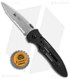 CRKT Crawford Point Guard Liner Lock Knife (3.5" Bead Blast Serr) 6762 -Bladehq Store CRKT Crawford PG LL BB Serr 6762 BHQ 87727 jr bottlecap