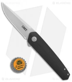 CRKT Cuatro Liner Lock Flipper Knife Black G-10 (3.1" Bead Blast) 7090 -Bladehq Store CRKT Cuatro Black G10 bb BHQ 76684 jr bottlecap