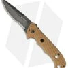CRKT Hammond Cruiser Liner Lock Knife Tan (3.75" Black Serr) 7914DB