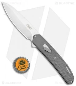 CRKT Onion Bona Fide Liner Lock Knife Gray Aluminum (3.5" Satin) K540GXP -Bladehq Store CRKT Onion Bone Fide LL Gray Aluminum Satin K540GXP BHQ 119385 jr bottlecap