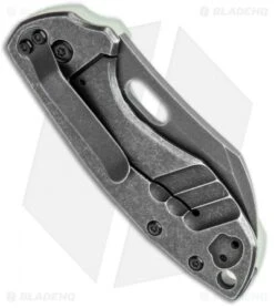 CRKT Pilar Frame Lock Knife Natural G-10 BHQ Exclusive (2.4" Black SW D2) -Bladehq Store CRKT Pilar FL Natural G 10 Smokewash BHQ 113631 jr side