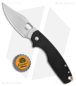 CRKT Pilar IV Frame Lock Knife Black G-10 (3.09" Satin D2) -Bladehq Store CRKT Pilar IV FL Black G 10 Satin BHQ 178666 jr bottlecap