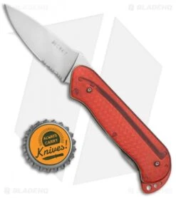 CRKT Rollock Pocket Knife Red Translucent (2.25" Polish Serr) 5212R -Bladehq Store CRKT Rollock Red Translucent Polish Serr 5212R BHQ 68539 jr bottlecap