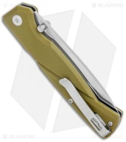 CRKT Steigerwalt Kova Front Lock Knife OD Green GFN (3.5" Satin) 6434 -Bladehq Store CRKT Steigerwalt Kova Front Lock OD Green GRN Satin 6434 BHQ 126215 jr side