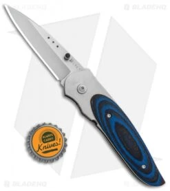 CRKT Viele Wasp Liner Lock Knife Black/Blue G-10 (2.8" Bead Blast) 8002 -Bladehq Store CRKT Viele Wasp LL Black Blue G 10 BB 8002 BHQ 87016 jr bottlecap