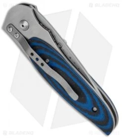 CRKT Viele Wasp Liner Lock Knife Black/Blue G-10 (2.8" Bead Blast) 8002 -Bladehq Store CRKT Viele Wasp LL Black Blue G 10 BB 8002 BHQ 87016 jr side
