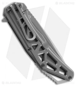 CRKT Gusset Frame Lock Knife Gray (3.5" Gray) K330GGP -Bladehq Store CRKT gusset K330GGP BHQ 51842 er side