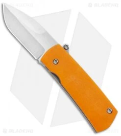 D Rocket Design Shamsher Paw Claw Automatic Knife Orange Micarta (2" Satin)