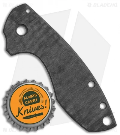 Karbadize CRKT Pilar Replacement Scales - Black Linen Micarta 2 Karbadize CRKT Pilar Replacement Scales - Black Linen Micarta - Image 2