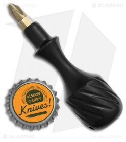 Turner CNC Sabot Screwdriver/Self Defense Tool - Black -Bladehq Store Turner CNC Sabot Screwdriver Self Defense Tool Black BHQ 137182 td size