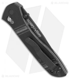 Vintage Benchmade 710 McHenry & Williams AXIS Lock Knife (4" Black Serr) -Bladehq Store Vintage Benchmade 710 McHenry WIlliams black serr BHQ 71892 er side