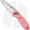 Benchmade Mini Griptilian AXIS Lock Knife Pink (2.91" Satin Serr) 556S-PNK-154CM
