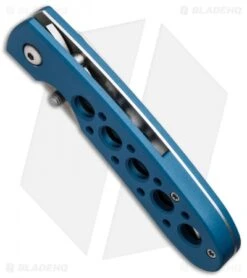 Vintage Benchmade Leopard 612S-BLU Liner Lock Knife (3.0" Satin Serr) -Bladehq Store benchmade 612s blu bottom cm