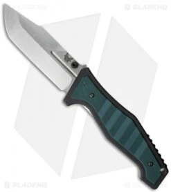 Benchmade Vicar Liner Lock Knife Green/Black G-10 (3.86" Stonewash) 757