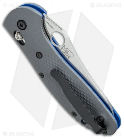 Benchmade Griptilian AXIS Lock Knife Gray/Blue G-10 (3.45" Satin) 550-1 3 Benchmade Griptilian AXIS Lock Knife Gray/Blue G-10 (3.45" Satin) 550-1 - Image 3