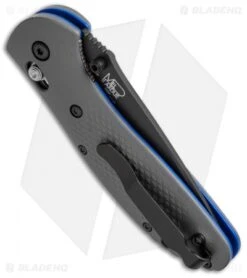 Benchmade Griptilian AXIS Lock Knife Gray/Blue G-10 (3.45" Black) 551BK-1 -Bladehq Store benchmade griptilian 551bk 1 side cm