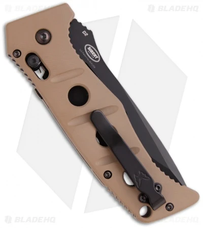 Benchmade 2750 Adamas Automatic Knife W/ Tan Handle (3.82" Black Serr) 2750SBKSN 2 Benchmade 2750 Adamas Automatic Knife W/ Tan Handle (3.82" Black Serr) 2750SBKSN - Image 2