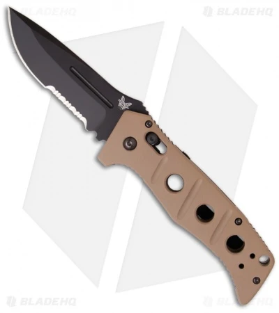 Benchmade 2750 Adamas Automatic Knife W/ Tan Handle (3.82" Black Serr) 2750SBKSN 1 Benchmade 2750 Adamas Automatic Knife W/ Tan Handle (3.82" Black Serr) 2750SBKSN