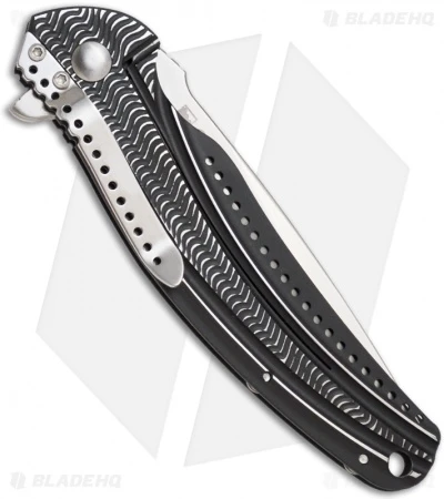 CRKT Ken Onion Ripple Frame Lock Knife Black (3.125" Satin) K405KXP 2 CRKT Ken Onion Ripple Frame Lock Knife Black (3.125" Satin) K405KXP - Image 2