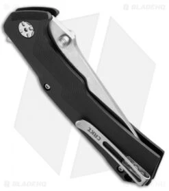 CRKT Tighe Tac Two Tanto Flipper Button Lock Knife GRN (3.25" Satin) 5235 -Bladehq Store crkt tighe tac two tanto 5235 side cm