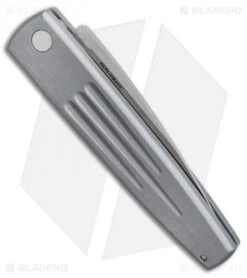 Vintage Benchmade 1000S Auto Spike Automatic Knife Pewter (3.6" Satin Serr) -Bladehq Store vintage benchmade 1000S spike pewter BHQ 37811 er side